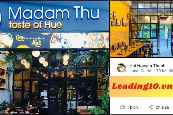 Hình ảnh Nhà hàng Madam Thu quán ngon nhất tỉnh Thừa Thiên - Huế 